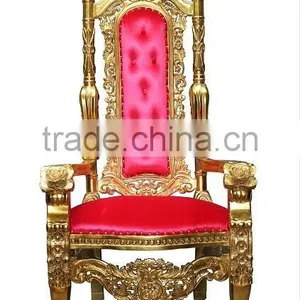Highback Wedding King Palace Chairs For Bride And Groom thumbnail-2