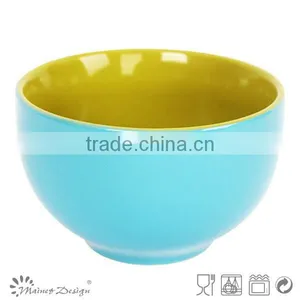 Light Color Ceramic Two Tone Soup Bowl thumbnail-4