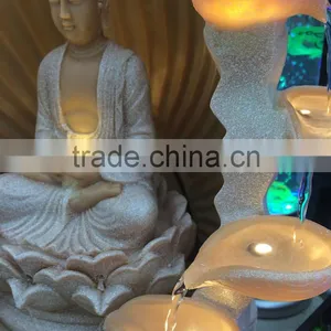 Indoor Led Natural Resin Decorative Buddha Water Fountain thumbnail-3