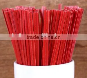 Colorful Plastic Coated With Metallic Wire Twist Ties for Plastic Bag Packing thumbnail-4
