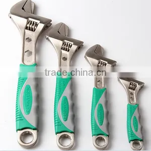 BERRYLION 12'' Nickel Alloy Plated Adjustable Wrench, PVC Handle Grip Spanner thumbnail-5