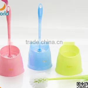 High Quality New Style Plastic Toilet Cleaning Brush With Holder Set thumbnail-5