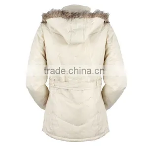 Utex Design Women Coats Women Long Winter White Coat Woman 2015 thumbnail-2