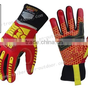EN388 3541 Multi Purpose Cut Resistant Level 5 Rigging Work Gloves, Palm Reinforcement, Silicone Printed Anti Slip Gloves thumbnail-1