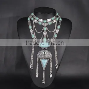 Hot Style Multilayer Vintage Heavy Metal Plated Choker Necklace thumbnail-2