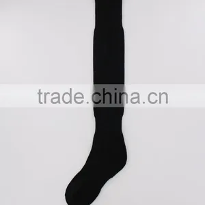 Black Nylon Knee High Soccer Wholesale Socks Men thumbnail-1