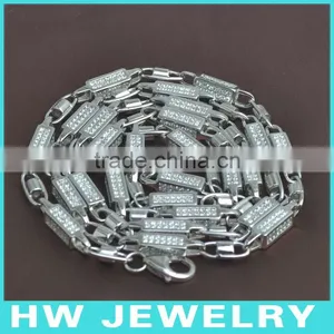 Bullet Chain, 36inch, Bling Bling Jewelry Necklace, Hip Hop Men Necklace,, Ice Out Jewelry,HWNE90318 thumbnail-4
