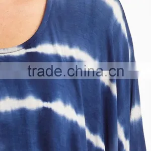 Latest Tye Dye Print Flowy Fit Maternity Clothes Wear Asymmetric Maternity Top thumbnail-5