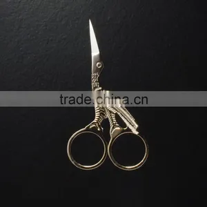 Mini Golden Crane Shape Stainless Steel Tailor Sewing Embroidery Scissorss thumbnail-1