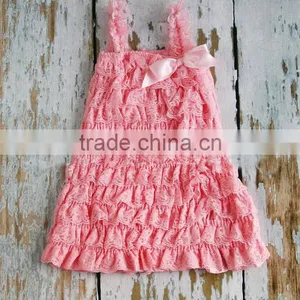 China Cheap Children Pink Bow Flower Tutu Dress Wholesale Pettiskirts for Girls 1-11 thumbnail-1