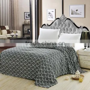 Chinese Check Motifs Flannel Blanket,six Colours Can be Choosed thumbnail-1