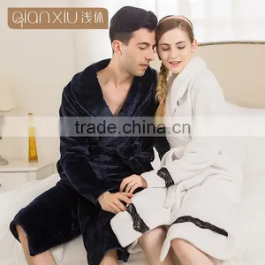 2017 New Deisgn Qianxiu Winter Men Women Wholesale Bathrobe thumbnail-1