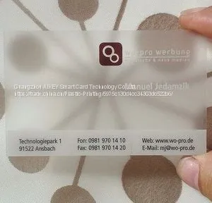 New York Custom Business Card Printing /Plastic Transparent Vlear VIP PVC Card Print/Waterproof Name Visiting Card Print thumbnail-1