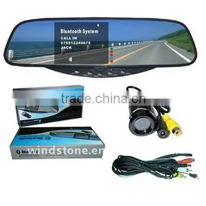 In Car Bluetooth Recorder Rearview Mirror DVR Kits With Reversing Sensors System thumbnail-1
