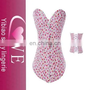LD-11166 Latest Style Sexy Pink Corset &Garter thumbnail-1