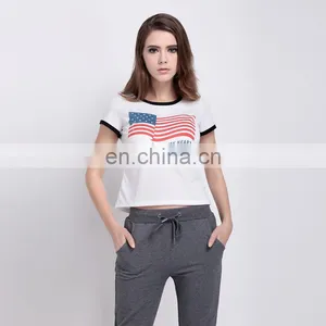 Wholesale Latest New Design Fashion Women White Shirt Tee Shirt Custom Women Cheap 100 Cotton T Shirt thumbnail-3