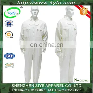 Wholesale Pure White 100% Cotton Professional Safety Coverall Workwear/Working Uniform thumbnail-1