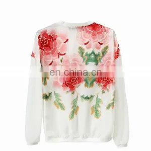 2014 Women New A/W Design Aestheticism Floral Printed Rib Neck Fashion Casual Blazer thumbnail-2