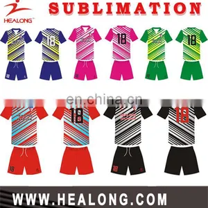 2015 Thailand Original Sublimation Soccer Uniform, Quick Dry Sublimated Soccer Jersey for Man thumbnail-1