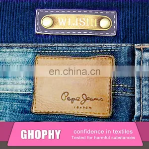 Faux Jeans PU Leather Labels Custom Embossed for Jeans, Jeans Labels thumbnail-1
