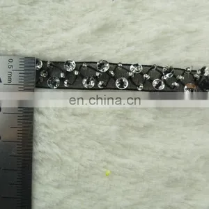 New Arrival Wholesale Black Beaded Flower Trimming, Clothing Decorative Handma Laces thumbnail-5