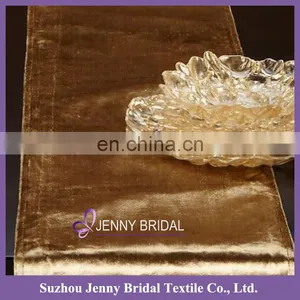 TR039 German Velvet Fabric Polyester Fabric Velvet Stretch Velvet Fabric Table Runner thumbnail-1