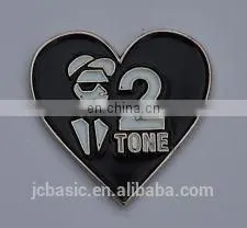 Custom Heart Shaped Lapel Pin With Butterfly Clutch thumbnail-2
