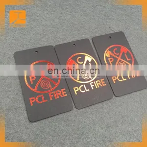 Hot Sale Custom Black Card Paper Hang Tag/gold Foil Center Folded Swing Tag thumbnail-5