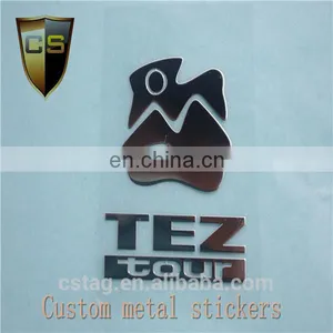 Customized Gilded Metal Car Sticker Gold Silver Black Red thumbnail-1