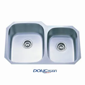 60/40 Double Bowl Stainless Steel Kitchen Sink With Cupc Approved (801AL) thumbnail-1
