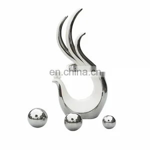 Wholesale Silver Living Room Decoration Finger Shape Ceramic Decor Handmade Statue Ornaments thumbnail-2
