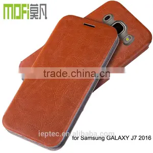 MOFi Original Leather Flip Cover Case for Samsung Galaxy J7 2016 J710F, Mobile Back Housing for Samsung J7 2016 thumbnail-1