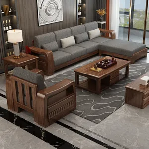 Walnut Solid Wood Sofa thumbnail-1