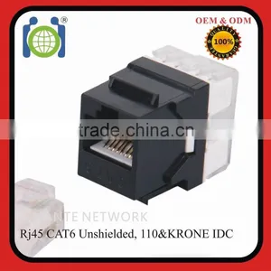 CAT6 8p8c Rj45 Dual IDC Keystone Jack thumbnail-1