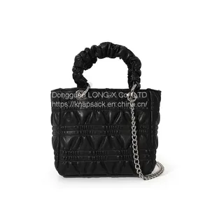 The New Fashionable French Pleated Hand-held Small Square Bag Exquisite Versatile One-shoulder Chain Bag thumbnail-1