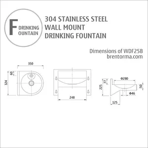 WDF25B Cost-Competitive Wall Mount Stainless Steel Drinking Water Fountain thumbnail-2
