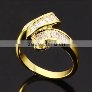 Simple Vintage Classic Costume Jewelry Hot Wedding Band Channel Setting CZ Ring thumbnail-3