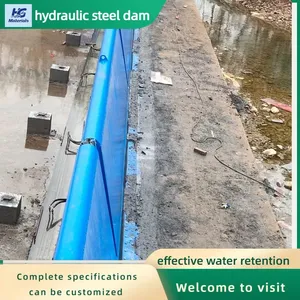 Hydraulic Flap Steel Dam, River Dam, Landscape Dam, Reservoir Hydraulic Dam, Automatic Water Level Regulation thumbnail-3