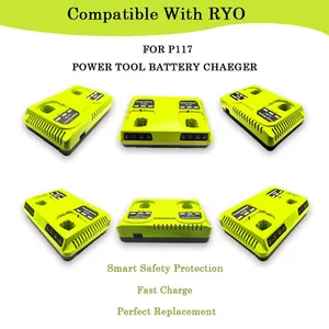 12V/18V Max Power Tool Battery Replacement Multi Ports Rapid Charger Station For Ryobi thumbnail-2