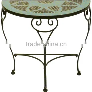 Mosaic Half Moon Table Patio Home Wall Furniture Bistro Table thumbnail-1