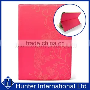 Hot Pink Embossed Flowers Tablet Case For IPad Pro thumbnail-1