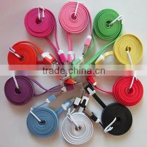 Factory Supply Noodles V8 Micro Usb Cable for Samsung HTC LG SONG thumbnail-1