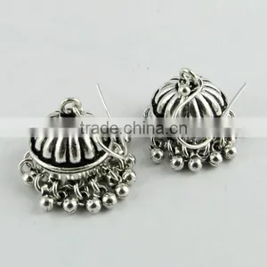 Oxidized Jhumka !! 925 Sterling Silver Earring, 925 Stamped Silver Jewelry, Buy Silver Jewelry thumbnail-3