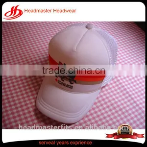 Printed Logo Short Brill Plain Baseball Caps Mesh Kids Trucker Cap Foam Hat thumbnail-1