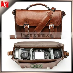 Hot Style Top Grain Leather Hidden Camera Bag Custom Leather Dslr Camera Bag thumbnail-1