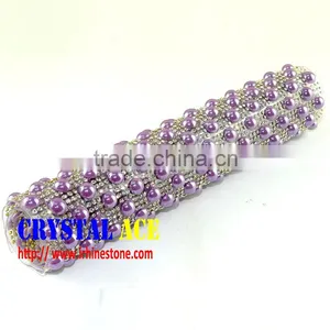 Cheaper Price Wholesale Iron-on Ceramic Rhinestone Trimming Mesh Rolls, Cramic Stone Sheets Roll Net for Fashion Bag thumbnail-2