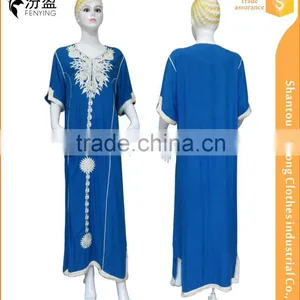 the Newest Short Sleeves Maxi Dress With From Front to Hem Rope Embroidery thumbnail-1