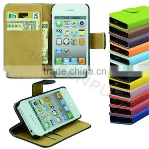 Anti-scratch and Shockproof Leather Phone Case for Iphone4 With Card Holder thumbnail-4