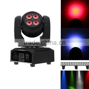 Double Face 4pcs 10W 4 in 1 Mini Led Disco Moving Head Beam Light thumbnail-6