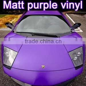 Matt Vinyl Sticker With Air Free Bubbles 1.52*30m, Matt Purple Wrap Film thumbnail-1